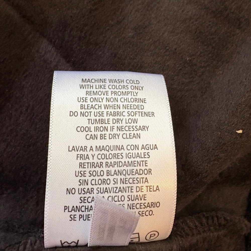 Halston Velour Quarter Zip Pullover Black Ribbed Sweatshirt XL NWT - Picture 8 of 8